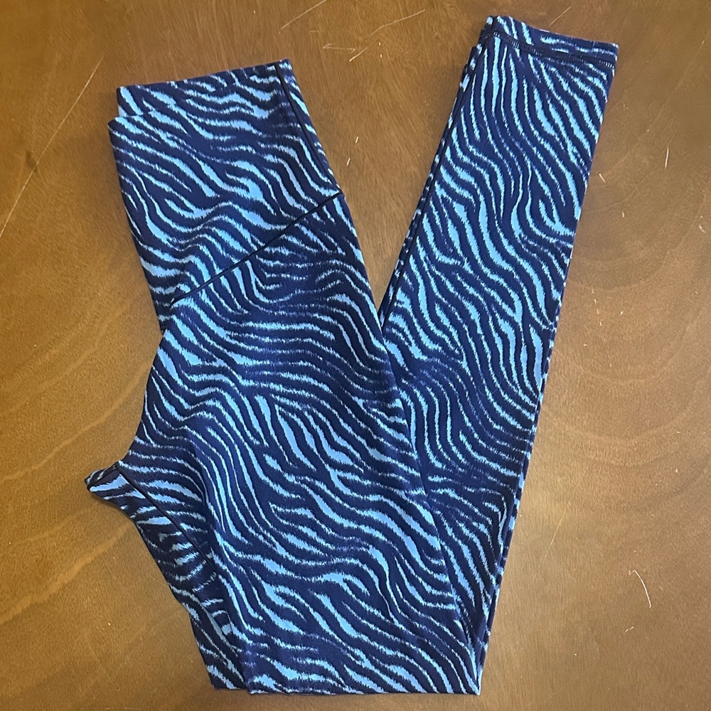 Blue Zebra Print Leggings by aerie offline